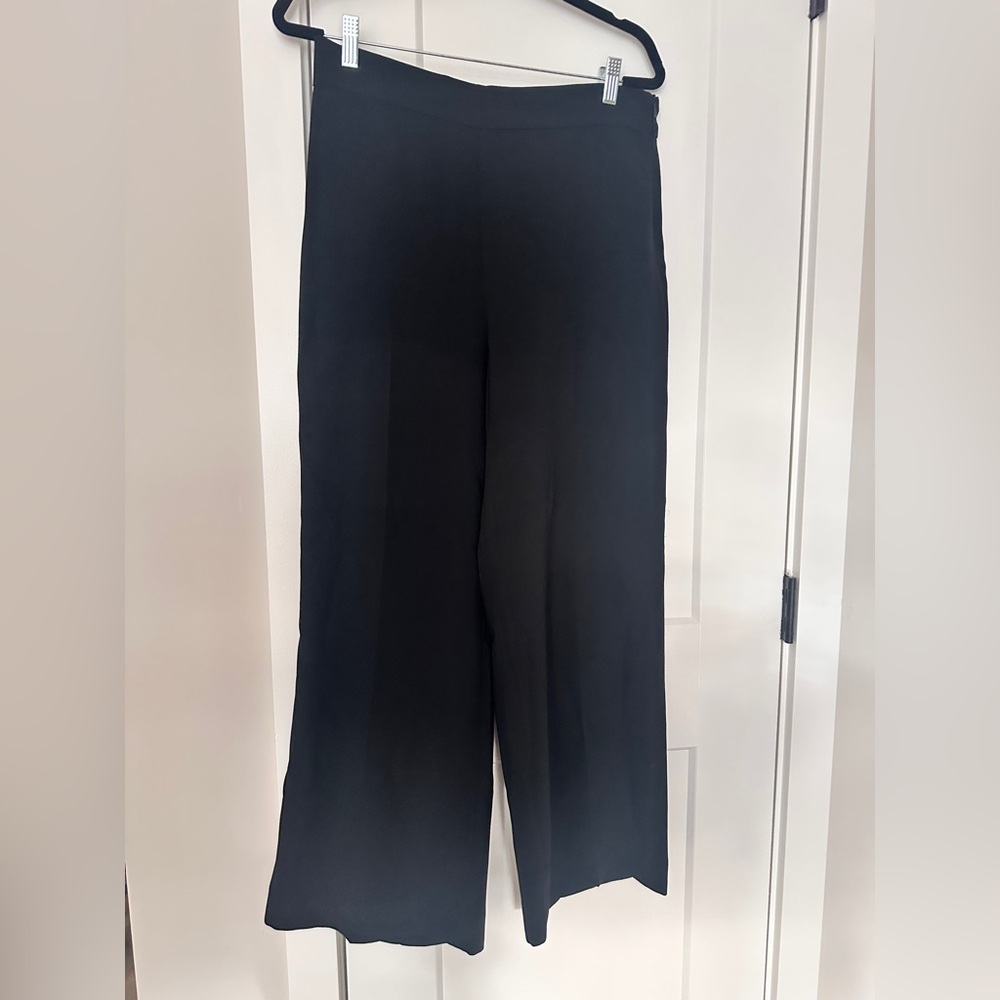 Zara wide leg high waist Elegant Black Women's Pants